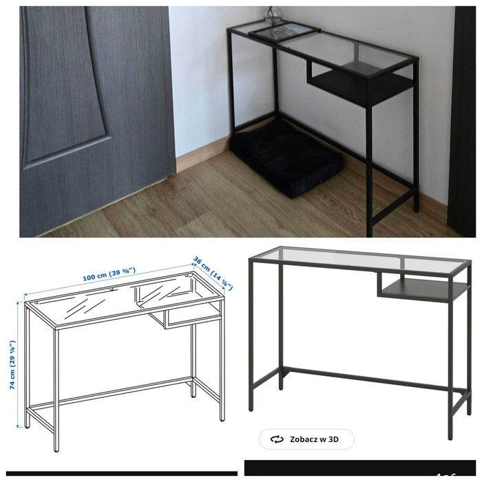 Biurko konsola ikea