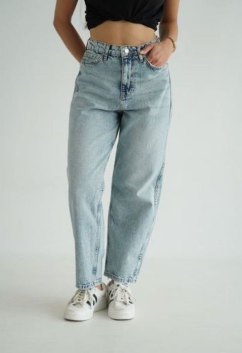 Джинси МОМ жіночі блакитні, 36 розмір