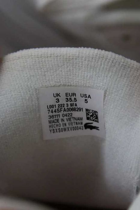 Ténis Lacoste Branco e Rosa Mulher Tam. 35,5