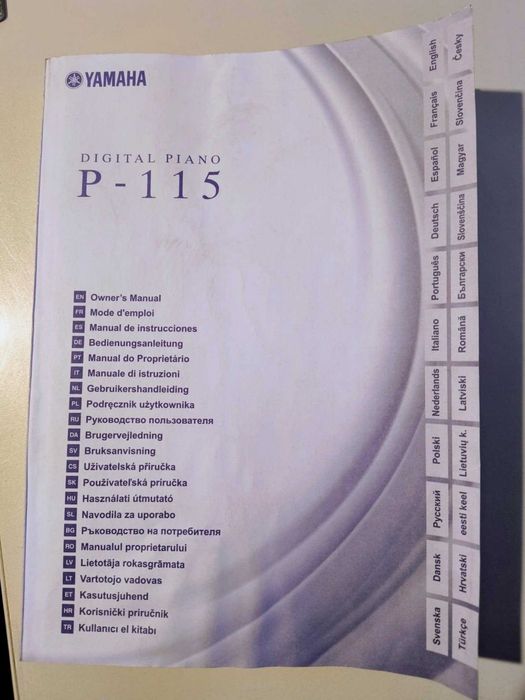 Pianino cyfrowe Yamaha P-115 z kompletem akcesoriów