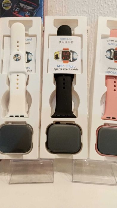 Smartwatch T900 PRO MAX Branco, Preto e Rosa