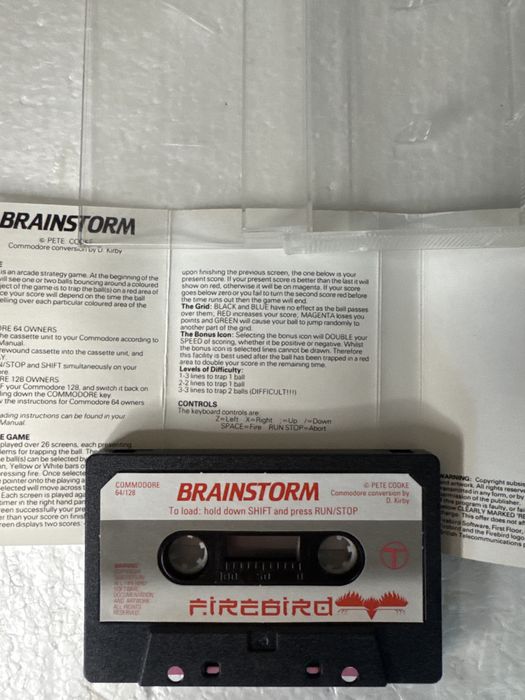 Brainstorm - gra na Commodore 64 C64 od Firebird