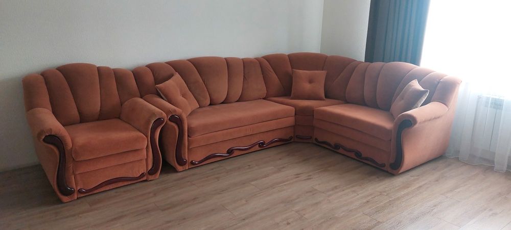 Диван уголок и кресло
