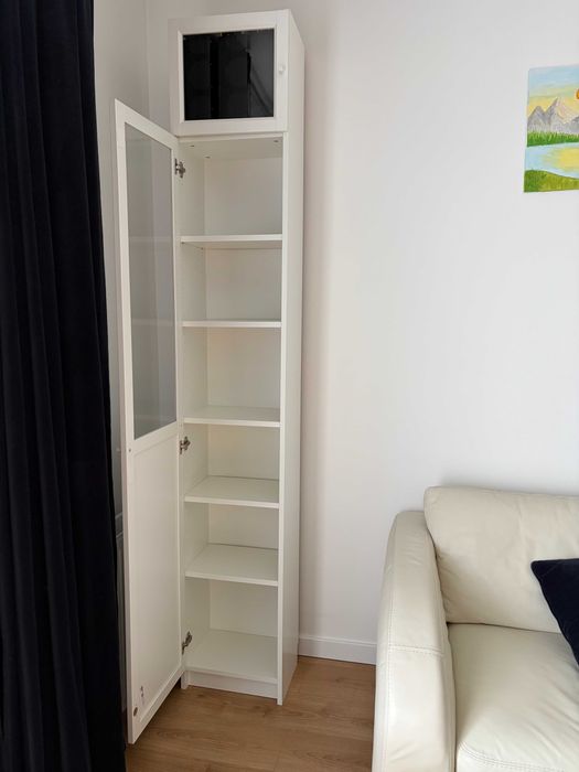 regał BILLY z nadstawką IKEa - biały przeszklony