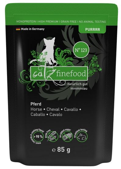 Monoproteinowa karma dla kota Catz Finefood Purrrr - 70% KONINA 85g