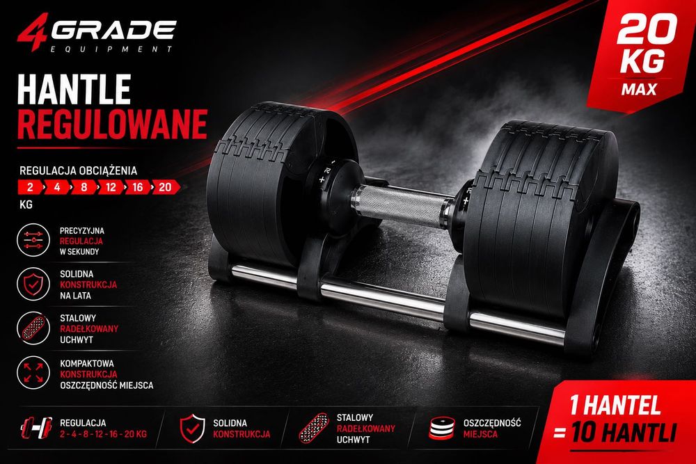 Hantel regulowany 4GRADE do 20 kg
