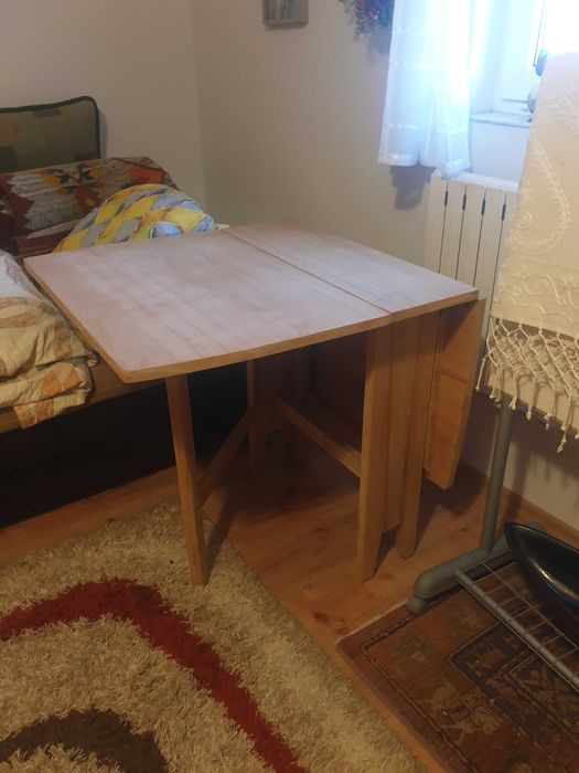 Stół drewniany  składany ŁAD Knothe prl.