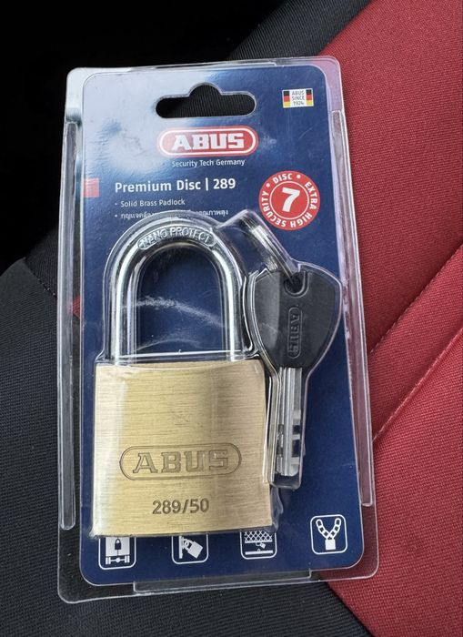 Замок навісний ABUS латунний 289/50 новий Германія