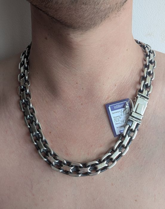 Срібний ланцюжок 300г чоловічий  мужская серебряная цепочка 925