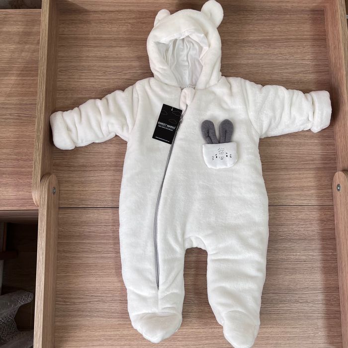 Дитячий демісезонний комбінезон Sweet Mario білий 74  (новий, є бірка)