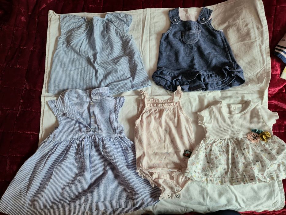 Paka ubrań letnich dla dziewczynki 0-3mies +2-4mies jesień, H&M