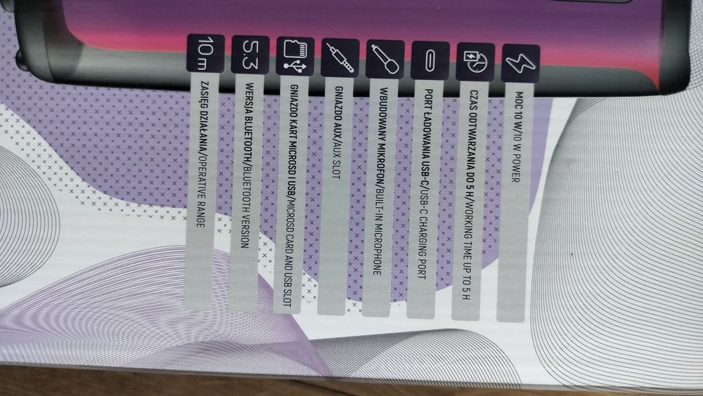 Głośnik przenośny bezprzewodowy forever fbs-136 LED mikrofon