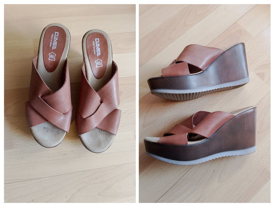 Sandały na koturnie rozm 38 Made in Spain