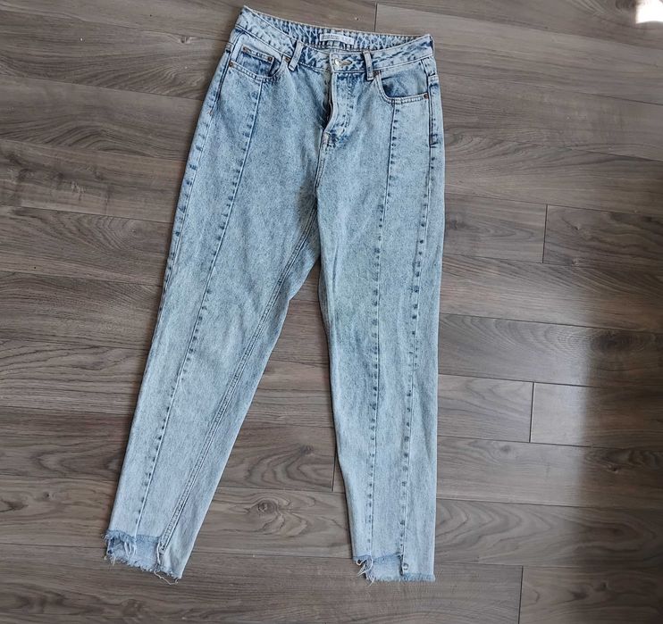 Mom jeans proste wysoki stan rozmiar S