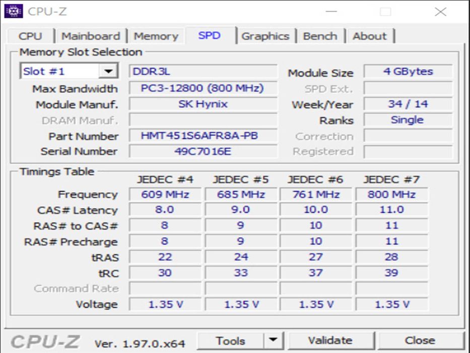 DDR3 8GB HyniX 12800 L