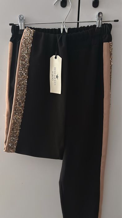 Rebelqueen by LIU-JO spodnie z lampasami XS.