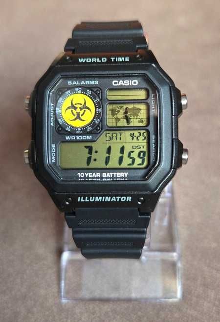 Casio Royale BIOHAZARD MOD – AE-1200WH – Fabrycznie Nowy