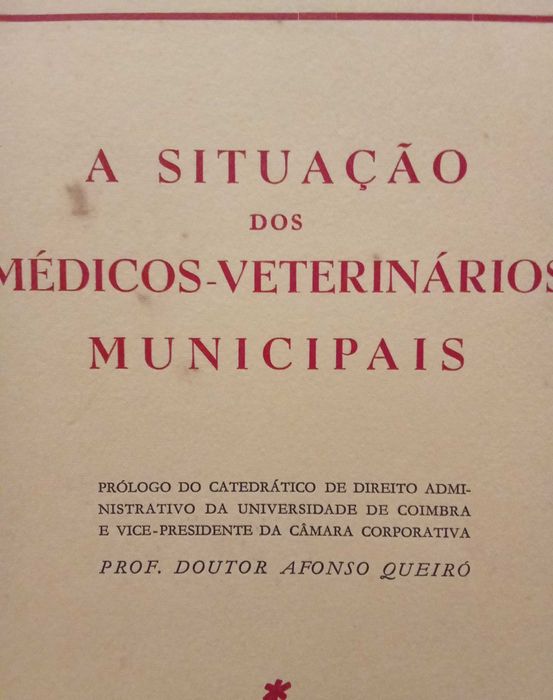 A Situação dos Médicos-Veterinários Municipais- Prof. Dr Afonso Queiró