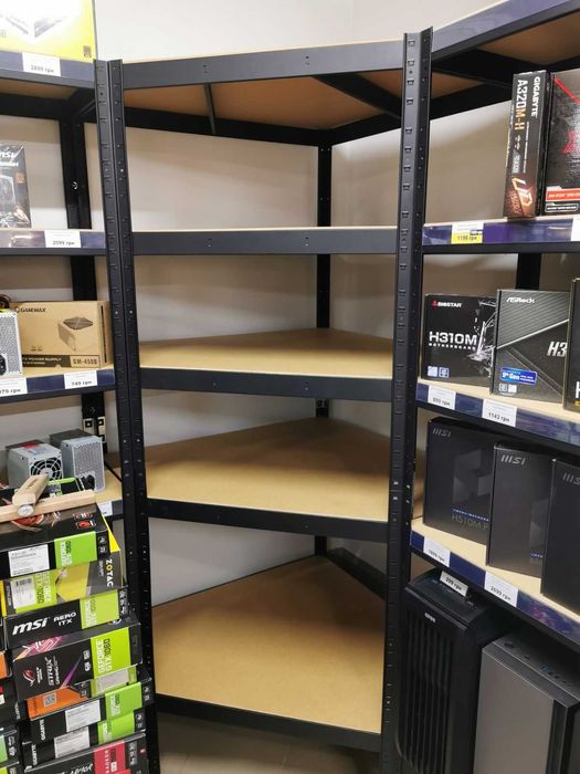 Стелаж металевий полочний для магазина, в підсобку, кладовку для дому
