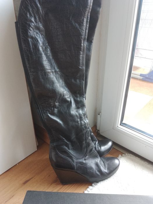Piękne długie kozaki 38 czarne