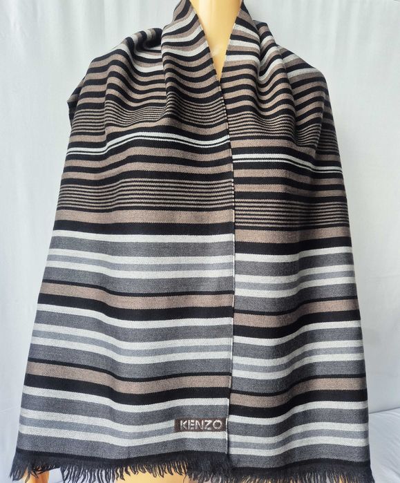 Kenzo szal apaszka wełna unisex 165x37