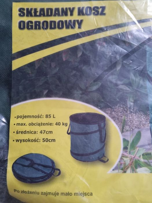 2szt x Składany kosz ogrodowy + ochrona przed chwstami