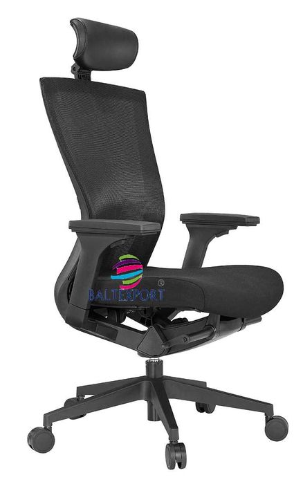 Cadeira Escritorio Ergonomica Syncron Costa Alta Rede c/Apoio Cabeça