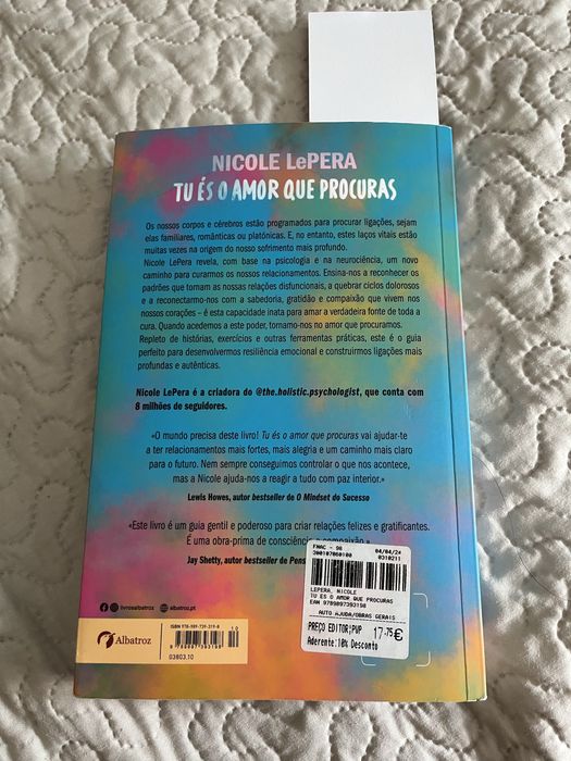 Nicole Lepera, Livro “Tu és o amor que procuras”