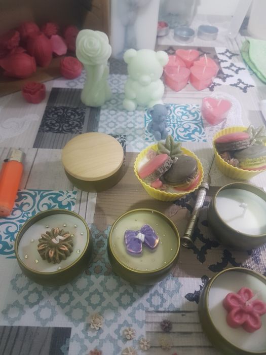 Velas artesanais potes metal