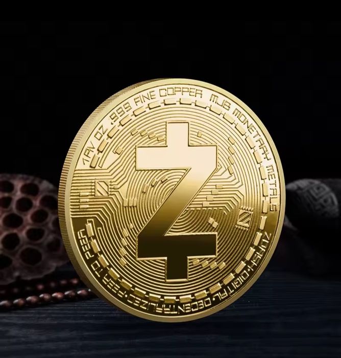 Сувенирная монета USDT Zcash крипта криптовалюта тезер зек gold золото