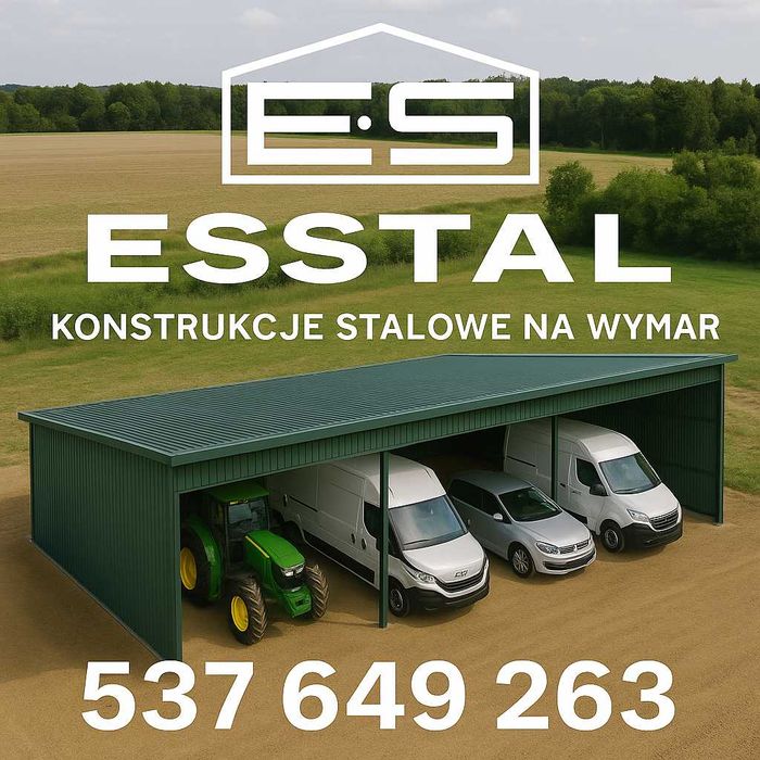 Garaż Blaszany + Brama Przesuwna |Wiata|HALA GOSPOD.|MAGAZYN – ESSTAL*