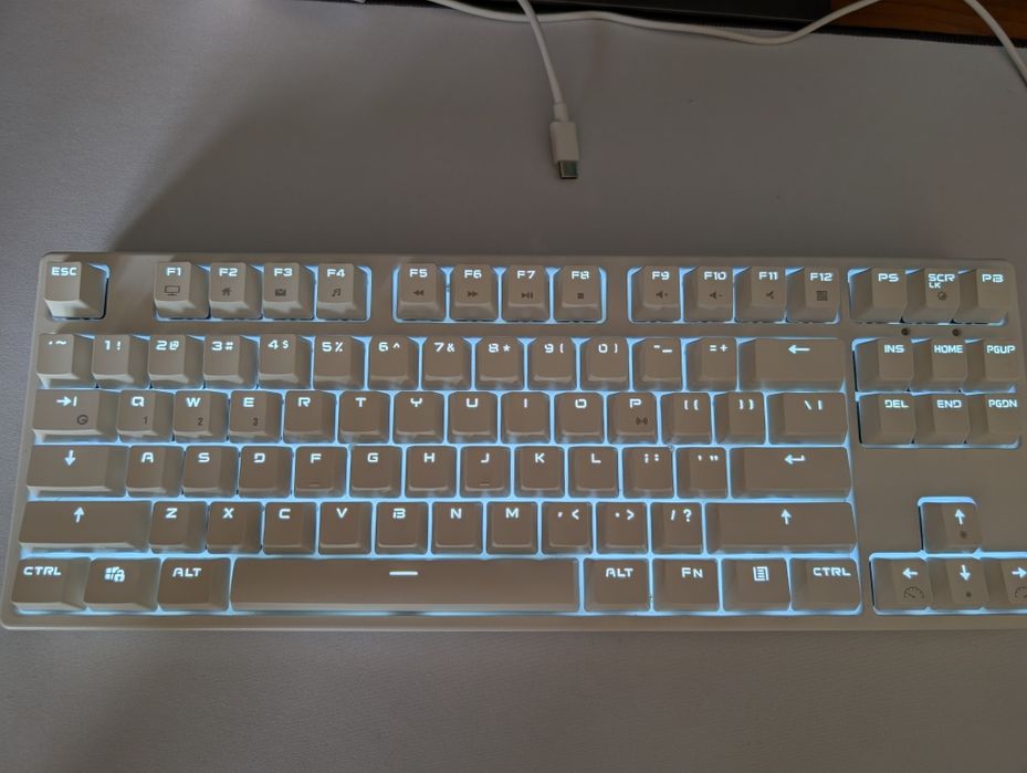 Механічна клавіатура Royal Kludge RK987A Cherry MX Red Біла Bluetooth