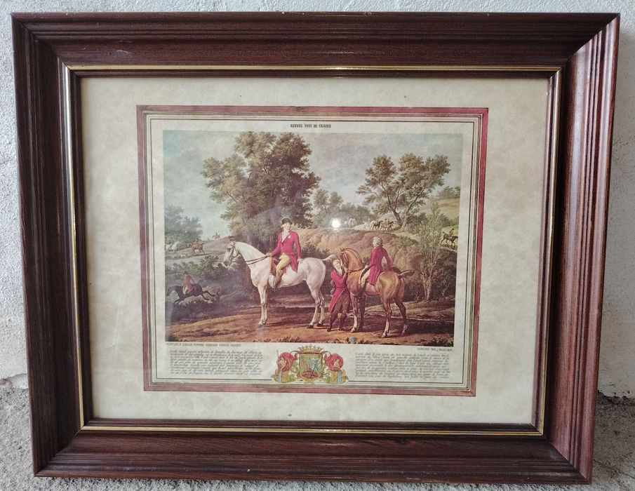 Conjunto de quatro gravuras emolduradas