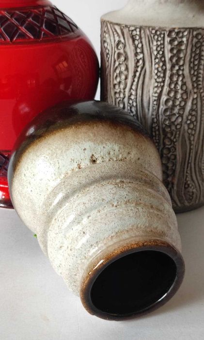 Stary wazon ceramiczny Scheurich Vienna Mid Century Design Fat Lava