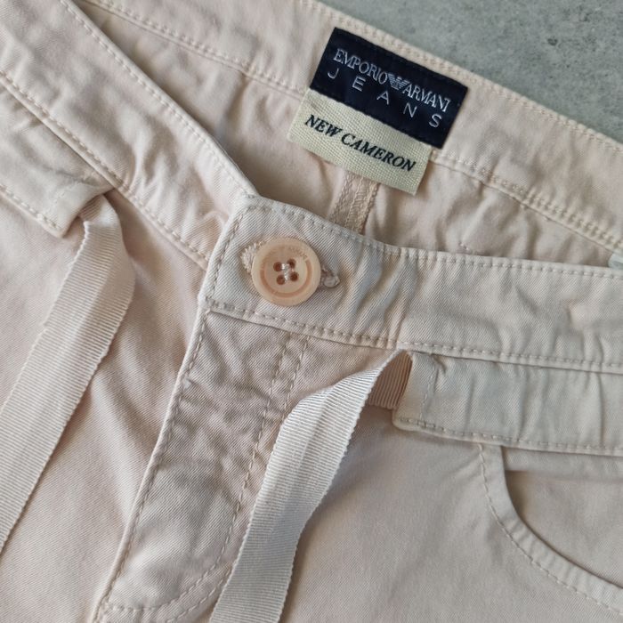 Piękne beżowe klasyczne spodnie męskie Emporio Armani rozmiar 27
