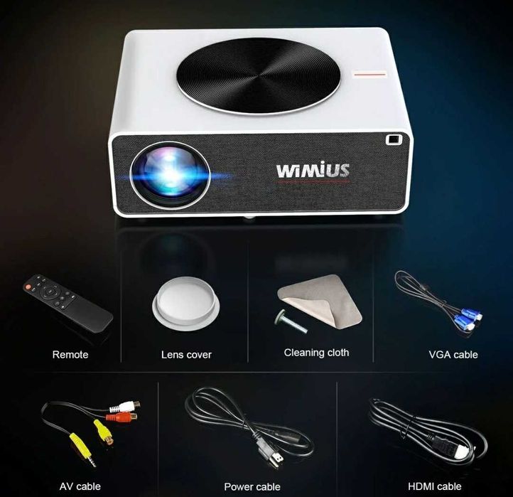 Projetor led 9000 lumen+Wifi incorporado + 1080P NATIVA / 4K /. NOVOS