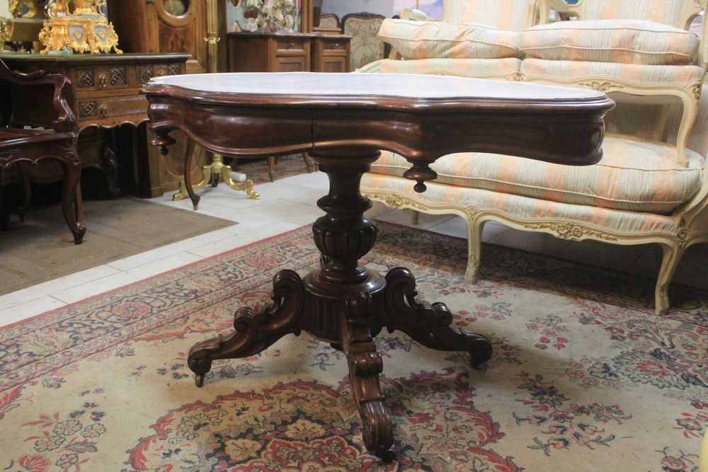 Stół eklektyczny 2 szufladki - blat marmur - Gryfino