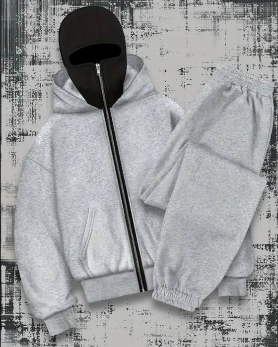 Жіночий костюм Manto/Манто оверсайз на флісі з маскою (худі+штани)