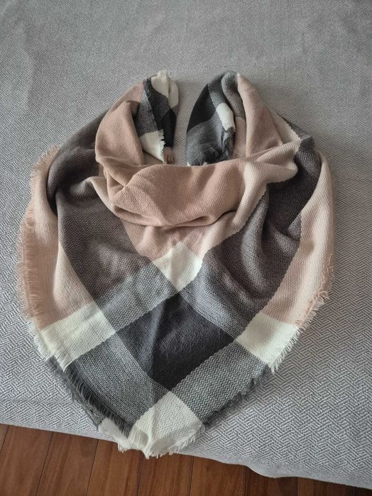 Zimowa duża chusta-szal