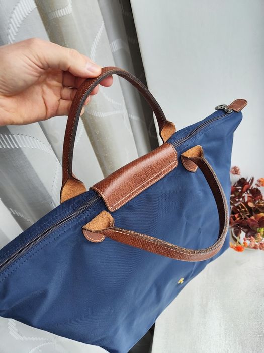 LONGCHAMPS ラヴィエ　フランス　アンティーク　藍色　figue Сумка Longchamp Les Pliages Depose Tot bag Handle bags France