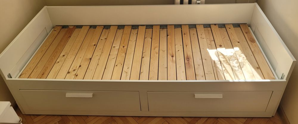 Łóżko, leżanka z 2 szufladami Ikea BRIMNES