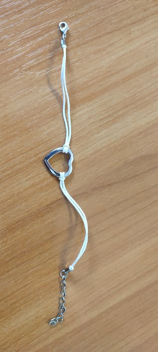 Bransoletka. Metal plus sznurek. 24cm.