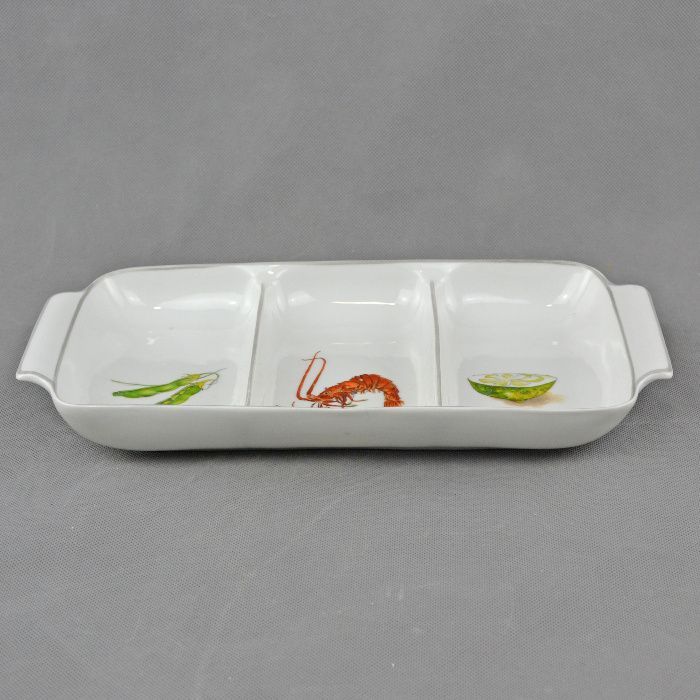 Prato de aperitivos em Porcelana da Vista Alegre