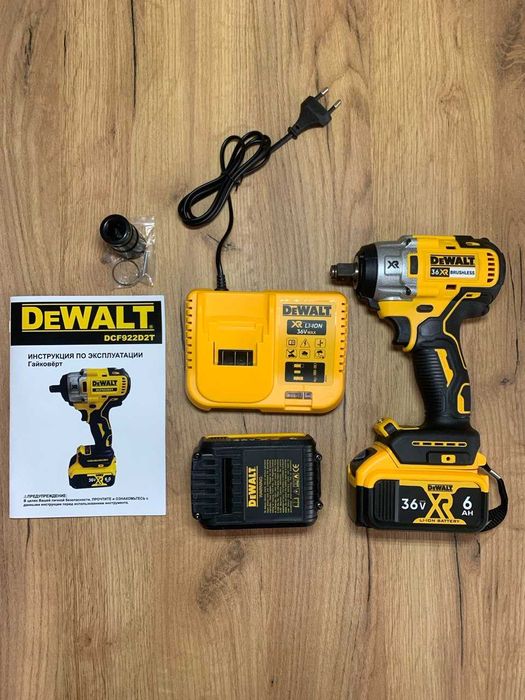 Професійний акумуляторний гайковерт DeWalt DCF922D2T 36V, 6AH на 2АКБ