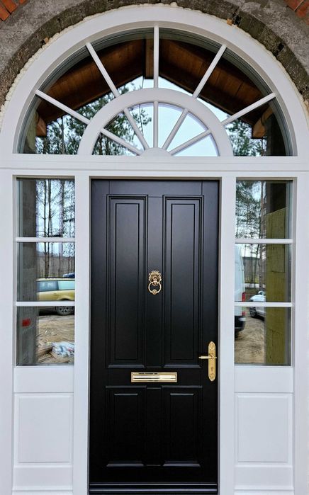 Drzwi DŁUGOSZ zewnętrzne łukowe naświetla Willa Parkowa MG Projekt