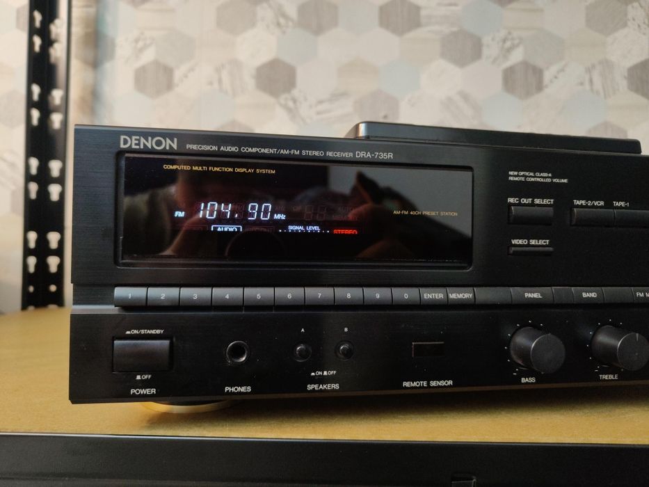 Amplituner Denon DRA-735R piękny stan, pilot