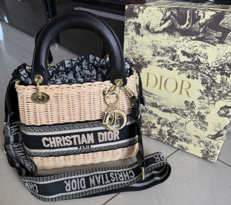 Dior Lady Medium Bag koszyk torebka na plażę