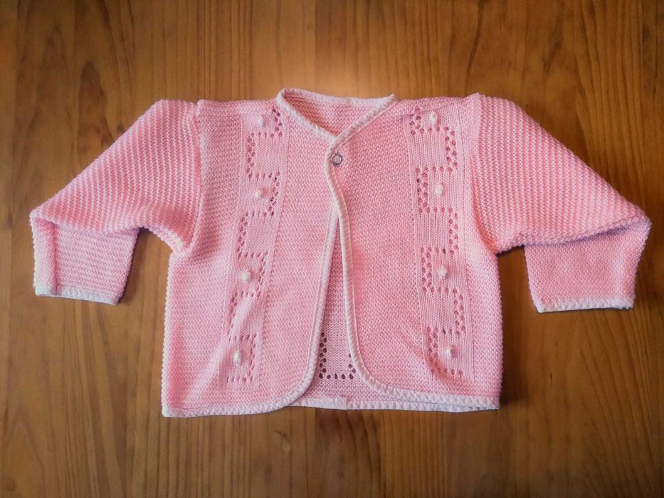 (NOVO, PORTES GRÁTIS) Casaco de Algodão de Bebé (3-6 meses) - Rosa