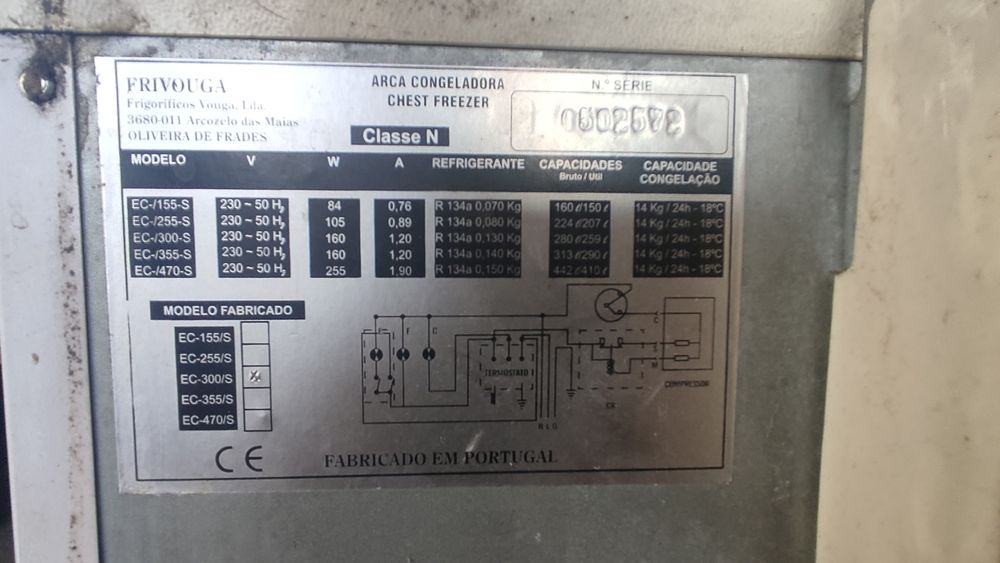 Arca congeladora 280l