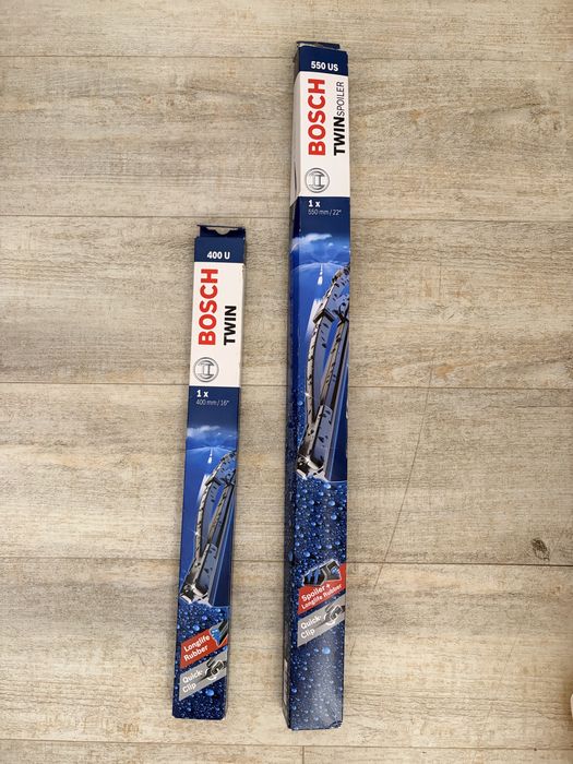 Escovas limpa-vidros Bosch Twin 550 e 400 mm Fiesta, Fusion, Accent, Rio, Almera...